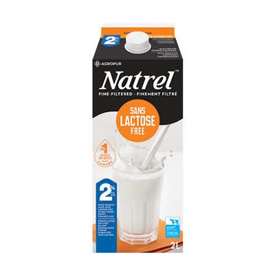 Natrel 2 % 2 litres sans lactose